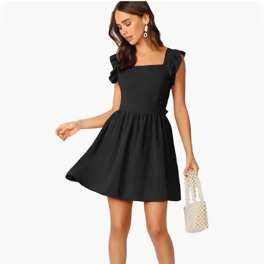 Black floaty dress Amazon- Like new